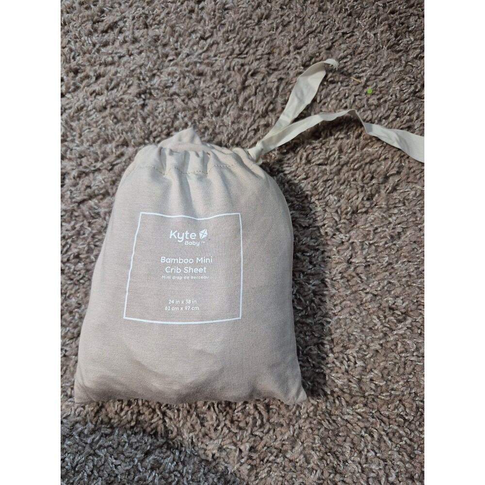 Kyte baby bamboo mini crib sheet - light grey